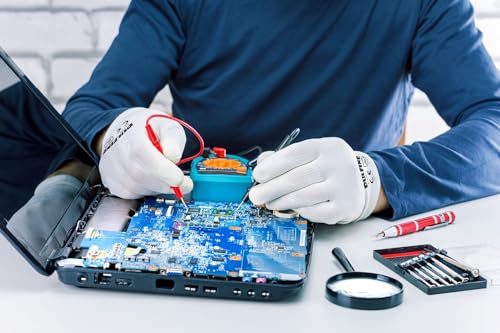 image for DULFINE Safety Work Gloves PU Coated-12 Pairs,White Seamless Knit Glov