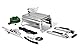 Festool Tischzugsäge CS 50 EBG PRECISIO (mit Kreissägeblatt, Winkelanschlag, Klappbeine, Splitterschutz, Absaug-Set, Schiebestock,Zubehörgarage,Abstützung mit Transportrolle,Innensechskantschlüssel)