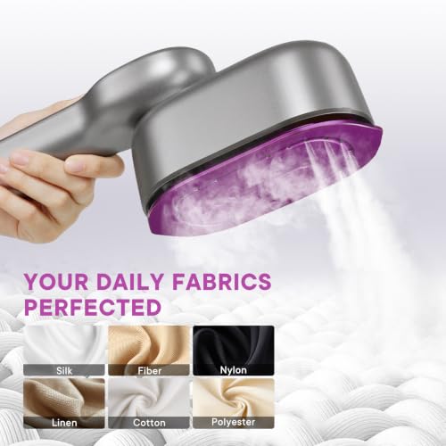 Image of Smart Travel Steamer for Clothes, 1200W Handheld mini travel Steam All-in-One Portable Steamer Iron with LCD Display, 3 Steam Modes & 5s Fast Heat-up, Garment Steamer for Travel (Grey)