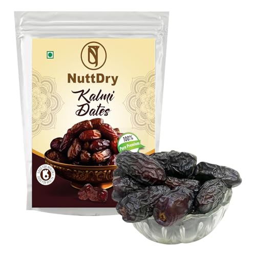 Image of NuttDry Fresh Kalmi Dates Original 500g Pack of 1 | Iron & Fibre Rich Naturally Sweet Without Added Sugar | Dry Fruits & Nuts | All Natural | No Preservatives | Khajur | Khajoor | Khejur