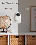 Nooie Baby Monitor with Camera and Audio 1080P Night Vision Motion and Sound Detection 2.4G WiFi Home Security Camera for Baby Nanny Elderly and Pet Monitoring, Works with Alexa