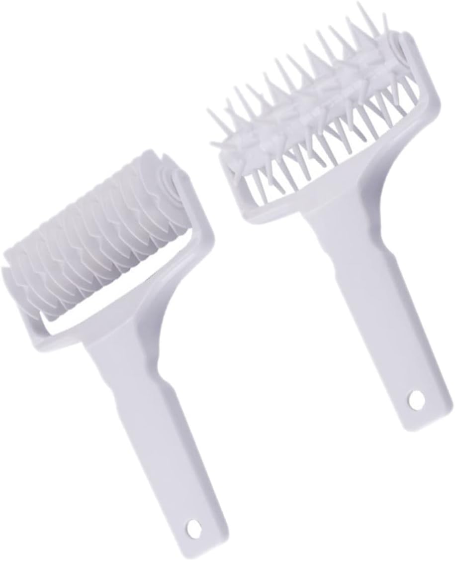 BESTOYARD 4pcs Pizza Maker Roller Cutter Tool Pizza Needle Roller Pastry Docker for Cooking and Baking Easy to Use and Clean