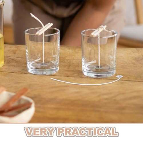 Pabilos de fibra natural para velas 200 piezas 14 cm miniatura 3