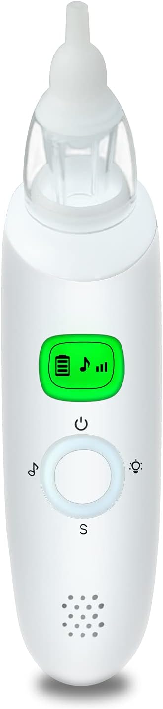 Cozytots Electric Nasal Aspirator for Baby Nose Sucker Snot Remover Booger Sucker Nose Cleaner Suction with Light and Display