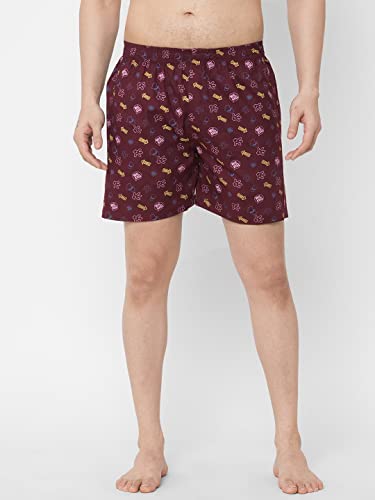 Image of GoSriKi Men's Cotton Printed Boxer Shorts (Pack of 4) (ANL-BXR-PACK-4-GS-067)