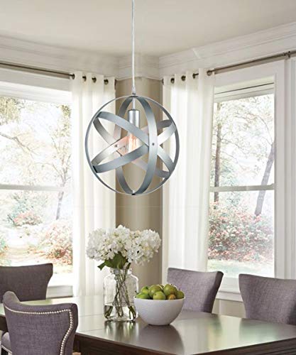 AXILAND Industrial Metal Spherical Pendant Changeable Hanging Lighting Fixture - Image 3