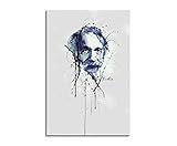 Lin tendu sur cadre – Peut Albert Einstein _ 90 x 60 cm Châssis avec tableau Aquarelle Art Tableau sur toile montée Original Paul Sinus Art Unique