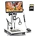 TOMLOV DM9 7" Digital Microscope: 1080P 1200X Coin Microscope Magnifier, 12MP Ultra-Precise Focusing LCD Soldering Microscopes for Adults, PC View, 32GB