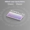 MageGee LIGHT75 Wireless Creamy Keyboard, Tri-Mode Bluetooth/2.4GHz/USB-C RGB Backlit, Gasket Hot Swappable Custom Gaming Keyboard for Win/Mac/PC, with Knob, Side Printed PBT Keycaps, Purple