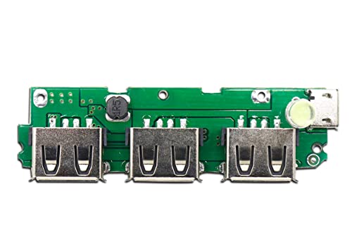 Electronic Spices 3 USB 5v 1a Mobile Power Bank Charger Controller Module Pack of 1pcs