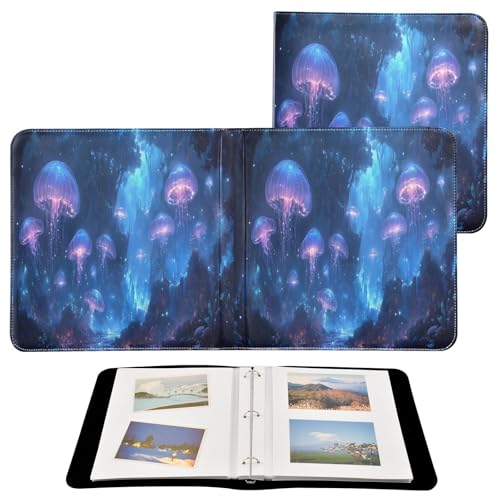 Álbum de Fotos Adhesivo FLildon DIY Scrapbook con tapa de cuero PU, 3 anillos, 40 páginas, 8x10 pulgadas miniatura 2