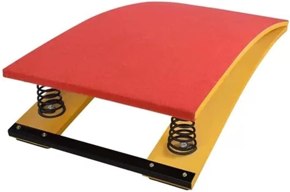 Heavy-Duty Gymnastics Springboard, Curved Wooden Vaulting Board with High Elasticity for Jumping & Athletics, 60x120x26cm, Green - Ideal for Training & Competitions