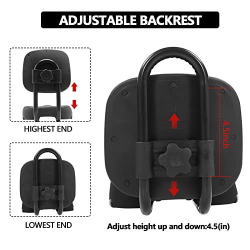 Eachbid Backrest Saddle Bike Seat With Backrest,11.5"X9.5" Wider Replacement Soft Back Rest,Bicycle Tricycle Seat Cushion With Back Rest,Oversize Comfort Saddle With With Back Support (Black-Red) #TOP1