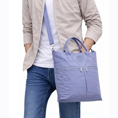 Image of CHIBAO Polyester Dual Handles Tote Bag for Women & Men | Large Capacity Multipurpose Shoulder Bag | Stylish Everyday Office, College, Travel & Shopping Handbag with Multiple Pockets Black