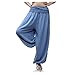 Produktbild Glamexx24 Damen XXL Leichte Pumphose Haremshose Freizeithose Sommerhose Hose mit vielen Muster, Jeansblau, M/L