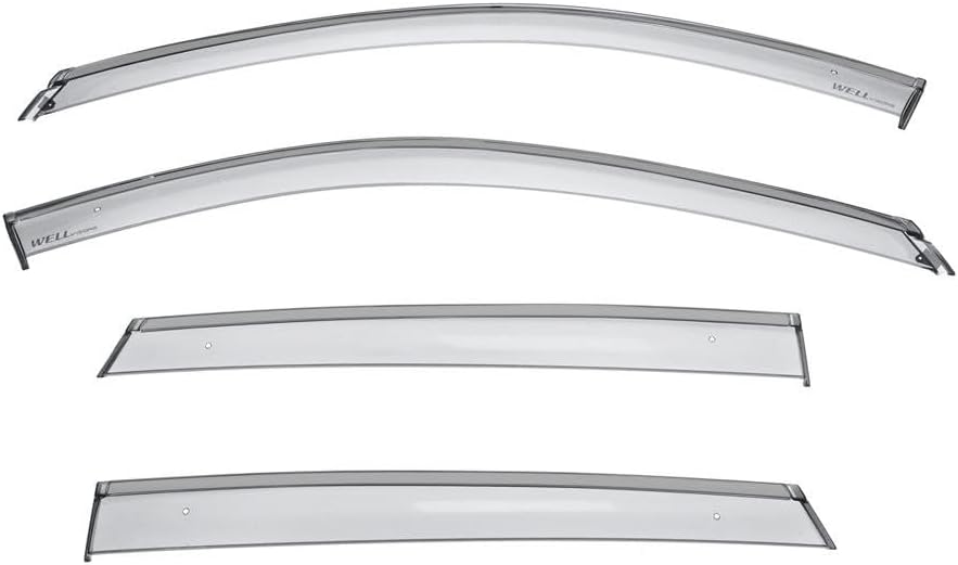 WellVisors Window Visors Wind Deflectors Compatible with Mazda 2017-2025 CX-5 CX5 with Black Trim Rain Guards 3-847MZ018