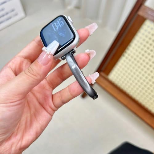Hand‑Painted Watch Band For Apple Watch,Black Cat‑Eye by MAPEKE - Used condition - Image 5