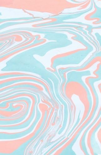 Bullet Journal: Marble (Aqua Peach Swirl) Notebook Dotted Grid, (5.5 x 8.5)