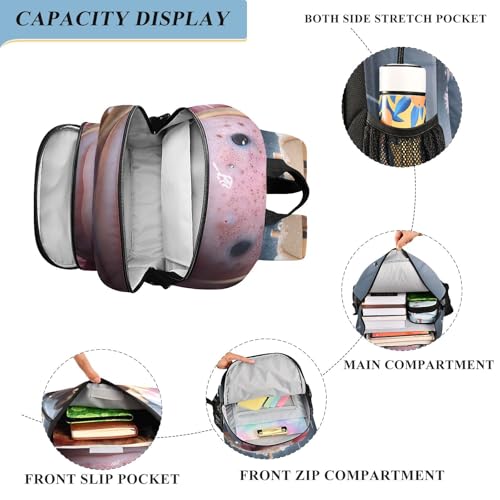 Kids Backpack for School, Cute Axolotl Animal Print Large Ergonomic Backpack for Kids, 6-12 Y School Bag with Front Flap, 17 Inch4