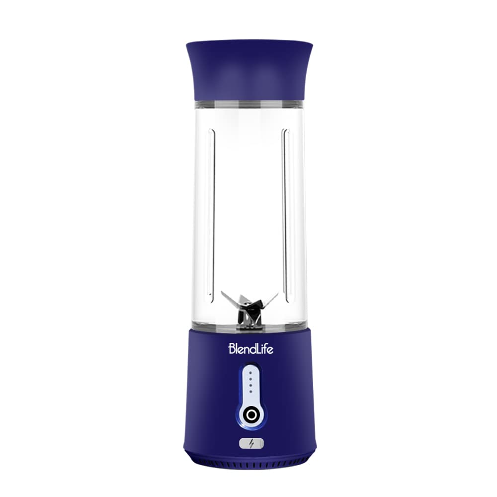 BlendLife Plus Portable Blender for Juices, Shakes, Smoothies, Baby Food, Crushes Hard Ingredients, 230W Motor, 4000mah Rechargeable Battery, Stainless Steel Blades, 500ml, 1-Year Warranty - Navy Blue (B09XF1GYMB) Amazon Price History, Amazon Price Tracker