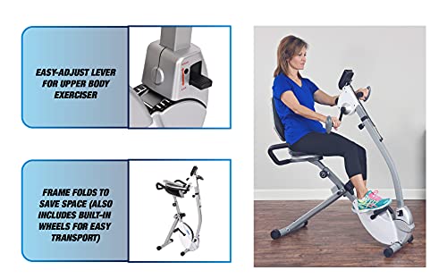 Stamina Recumbent Exercise Bike With Arm Workout - Fitness Bike With Smart Workout App - Recumbent Exercise Bike For Home Workout - Up To 250 Lbs Weight Capacity #TOP5