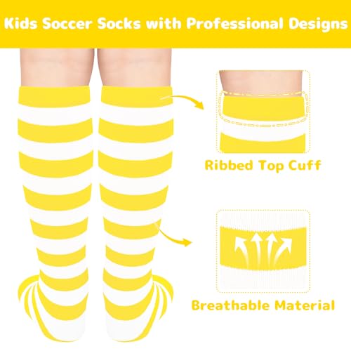 Image of Olreco 1 Pack Toddler Kids Youth Soccer Socks Girls Boys Baseball Socks Youth Knee High Softball Football Accessories Cotton