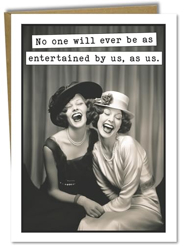Katie Doodle - Funny Birthday Cards for Women, Friend, Sister (Handmade in USA) Great for Friend, Sister Birthday Card (5x7 inch, Blank Inside) with Kraft Envelope (Peel & Seal)