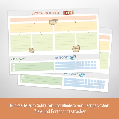Häfft® A5 Lernplaner Block mit 50 Blättern - Wochenplaner mit To-Do-Liste, Wiedervorlage, Lernpaketen, Zielen u.v.m. - nachhaltig und klimafreundlich