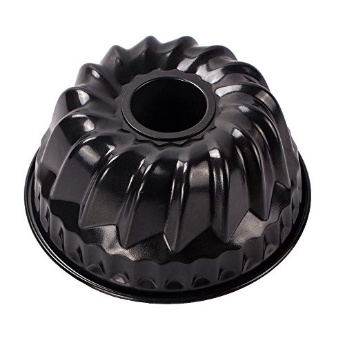 Webake 7 Inch Fluted Tube Pan Non-stick, Heavy Duty Carbon Steel Kugelhopf Cake