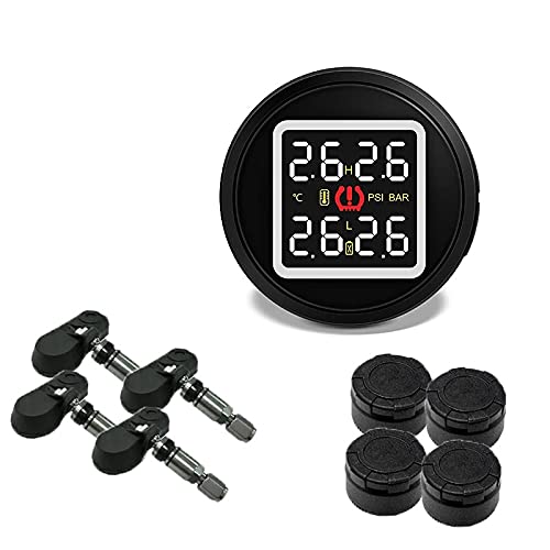 cigarette tpms with 4 sensors Lighter Type Car Tire Pressure and Temperature Monitoring System External/Internal (Color : Builtin Sensor) : Automotive Worlds first integrated wireless backup camera and RV tire pressure monitoring system (TPMS) VESAFE Wireless Tire Pressure Monitoring