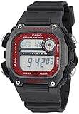 Casio 10 Year Battery Quartz Watch with Resin Strap, Black, 27.2 (Model: DW-291H-1BVCF)