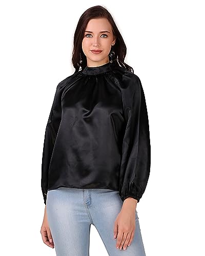 Image of BoheeWohee Women's Full Sleeves Casual Satin Top