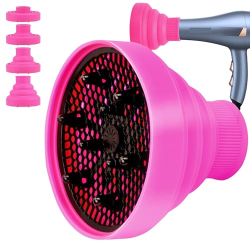 Diffusore Capelli Ricci - Universale, Ripiegabile e Portatile - per Phon di diametro da 4cm a 5cm