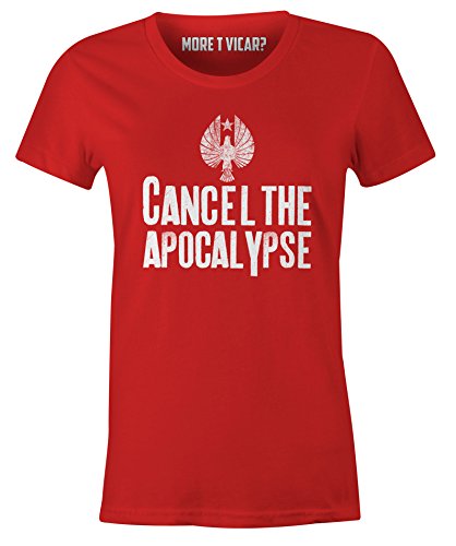 T-shirt femme manches courtes rouge XL coton avec slogan imprimé