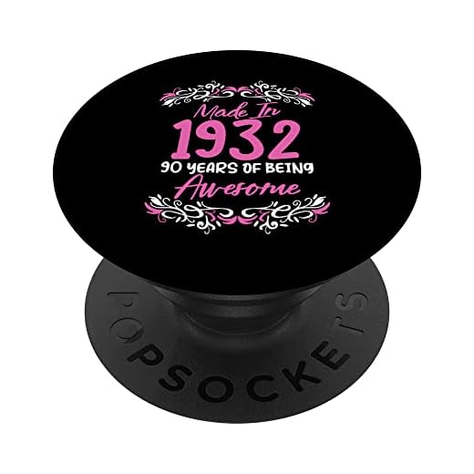 Hecho en 1932 camisetas Cumpleaños 90 años de ser impresionante PopSockets PopGrip Intercambiable