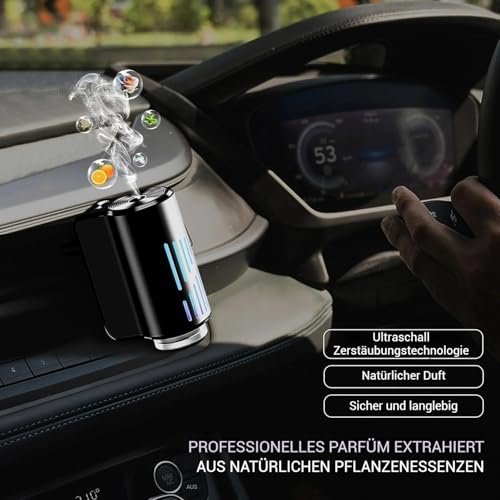 6PC Elektrischer Auto-Lufterfrischer, Ultraschall-Zerstäuber, Intelligente 3 Modi, Automatischer Ein-/Ausschalter, Eingebauter Akku, französischer Autoduft, Anhaltende Frische 12 Monate CFK-6Z