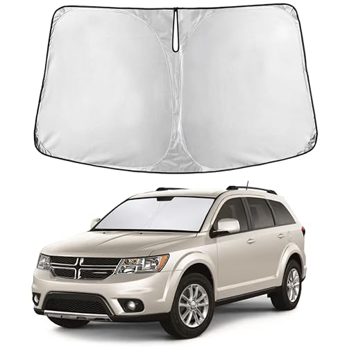 Image of EcoNour Windshield Sunshade Compatible for Dodge Journey 2009-2018 2019 2020, Sun Visor for Front Windshield & Window Sun Shade Cover, UV Heat Blocker & Protector, Car Accessories