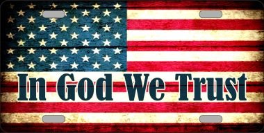 in God We Trust Novelty Metal License Plate Tag LP-8771