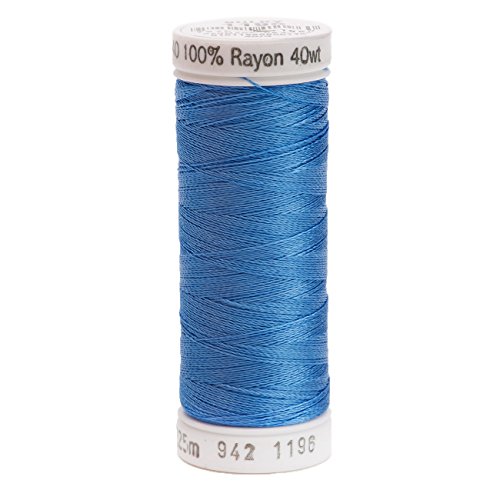 Hilo de rayón Sulky 942-1196 para costura, 250 yardas, azul miniatura 1