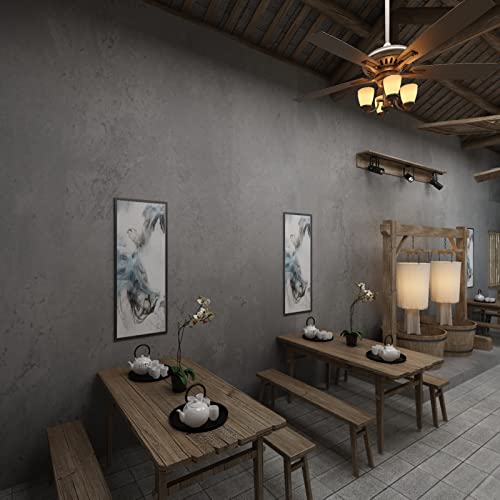 3Yecao DARKER GREY BLACK WALLPAPER 16 Inch×118 Inch Dark Grey Black Concrete Wallpaper Peel And Stick 3D Matte Textured Thick Concrete Cement Contact Paper Vinyl Wrap Removable Diy Tile Wall Sticker thumb #7