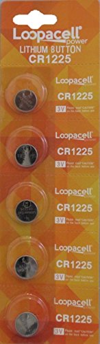 Loopacell CR1225 3V Micro Lithium Button Coin Cell Battery 5 Pcs