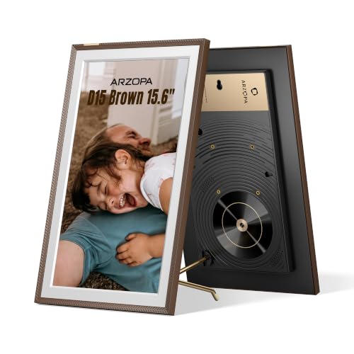 ARZOPA 15.6 Large Digital Picture Frame Free Cloud Storage No Subscription 1920X1080 FHD Touchscreen Anti-Glare Electric Photo Frame Slideshow Custom Gift Mode for Family and Friends