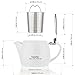 Tealyra - Pluto Porcelain Small Teapot White - 18.2-ounce (1-2 cups) - Matte Finish - Stainless Steel Lid and Extra-Fine Infuser To Brew Loose Leaf Tea - 540ml