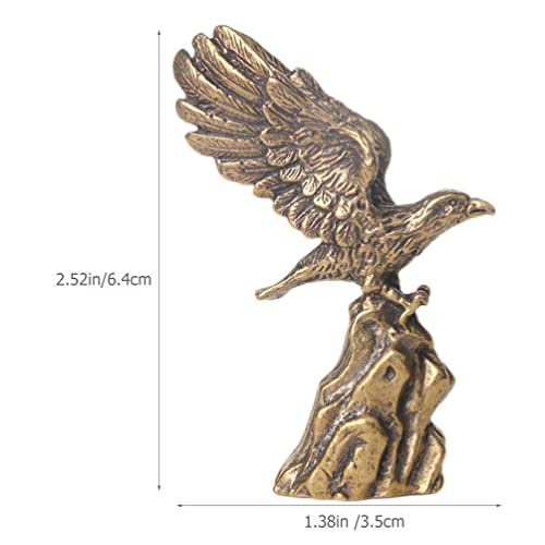 Mini Brass Eagle Figurine Small American Bald Eagle Statue Vintage Animal Bird Sculpture For Independence Day 4Th Of July Table Decor #TOP4