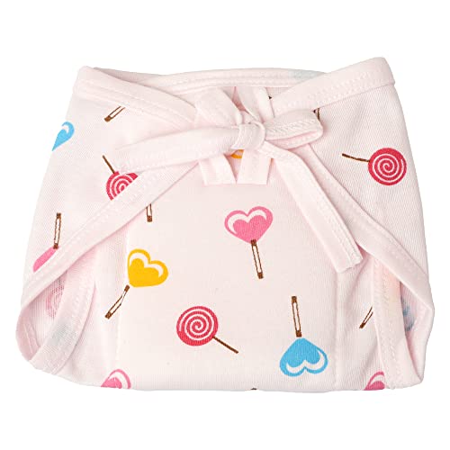Image of Printed Cotton Hosiery Washable & Reusable U Shaped Adjustable Cloth Diaper With Insert Cushioned Padded Langot Nappy Tying Langot For Babies- Pack of 5 (Small, Multicolor)