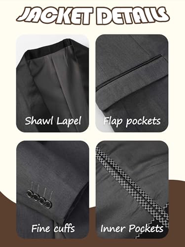 Mens Suit 3 Pieces Slim Fit Shawl Lapel Solid Tuxedo Blazer Vest Pants Shirt Bow Tie and Tie Prom Party Wedding Dinner3