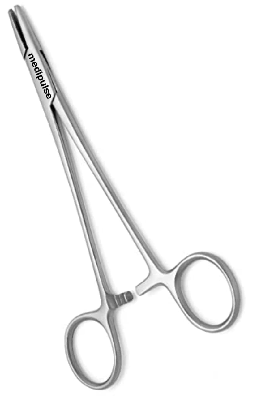 Medipulse Stainless steel Needle Holder Surgical Instrument Stainless Steel 4"" 5"" 6"" 7"" 8"" 10"" 12"" (Pack of 1 pc) (7 Inch )-image-19