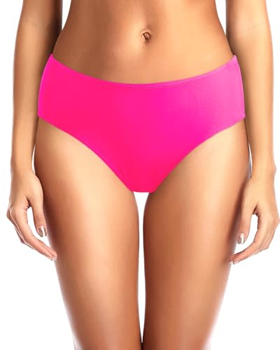 Image of Tempt Me Women Bikini Bottoms Mid Waist Bathing Suit Swimsuit Ruched Swim Bottom