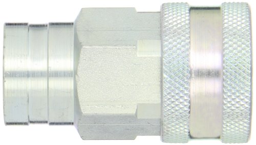 Image of Dixon Valve 4KF4 Steel ISO-A Interchange Hydraulic Fitting, Coupler, 1 /2 inch Coupling x 1 /2 inch - 14 NPTF Female Thread