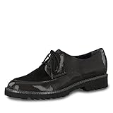  Tamaris 23206-21 001 Damen Schnürschuh aus Velourslederimitat Lederinnensohle, Groesse 37, anthrazit